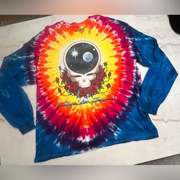 Liquid Blue 1992 Grateful Dead Tie Dye Long Sleeve T-shirt Size 2XL - Picture 2 of 9